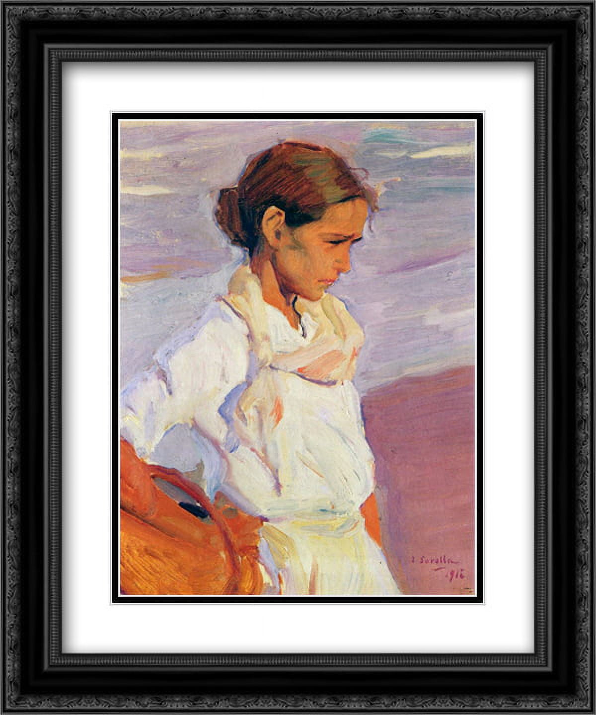 Joaquin Sorolla 2x Matted 20x24 Black Ornate Framed Art Print