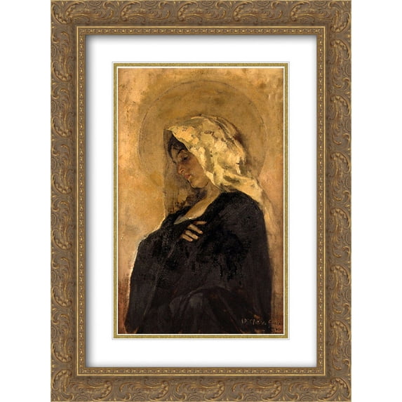 Joaquin Sorolla 2x Matted 20x24 Gold Ornate Framed Art Print 'Virgin Mary'