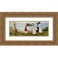 thumbnail image 1 of Joaquin Sorolla 2x Matted 24x14 Gold Ornate Framed Art Print 'Lighthouse walk at Biarritz', 1 of 2