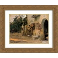 thumbnail image 1 of Joaquin Sorolla 2x Matted 24x20 Gold Ornate Framed Art Print 'A farmhouse in Valencia', 1 of 2