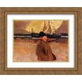 thumbnail image 1 of Joaquin Sorolla 2x Matted 24x20 Gold Ornate Framed Art Print 'Old Valencian Fisherman', 1 of 2