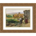 thumbnail image 1 of Joaquin Sorolla 2x Matted 24x20 Gold Ornate Framed Art Print 'Ruins of Bunol', 1 of 2