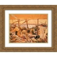 thumbnail image 1 of Joaquin Sorolla 2x Matted 24x20 Gold Ornate Framed Art Print 'The Tuna Catch - Ayamonte', 1 of 2
