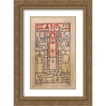 thumbnail image 1 of Joaquin Torres Garcia 2x Matted 20x24 Gold Ornate Framed Art Print 'Constructivo', 1 of 2