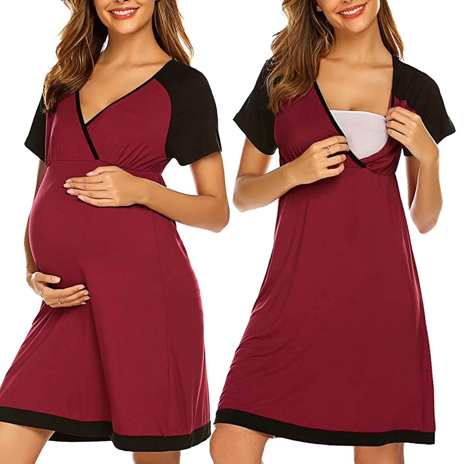 Joau 3 in 1 Delivery/Labor/Nursing Nightgown for Women Pregnant