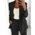 thumbnail image 1 of Joau Blazer Sets Women 2 Piece Outifits Open Front One Button Lapel Blazer Jackets and Long Pants Set Elegant Work Office Business Casual Suits, 1 of 6