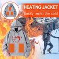 thumbnail image 1 of Joau Heated Hoodie for Men Women, USB Electric Unisex Heated Jackets Hooded Pullover Sweatshirts Thick Warm Casual Lightweight Heating Coat with 5 Heating Zones, 1 of 8