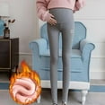 thumbnail image 1 of Joau Maternity Fleece Lined Leggings for Women Over The Belly Winter Warm Thick Pregnancy Yoga Pants Lounge Pajama Workout Joggers, 1 of 5