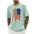 thumbnail image 1 of Joau Men's Amrican Flag Patriotic T-Shirts Lightweight Short Sleeve Crewneck T-Shirts Soft and Comfortable Graphic T-Shirts (Reg. or Big & Tall), 1 of 3