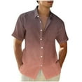 thumbnail image 1 of Joau Men's Big & Tall Short Sleeve Shirts Gradient Casual Button Down Shirts Holiday Summer Beach Shirts Wedding Formal Dress Shirt with Pocket, 1 of 5