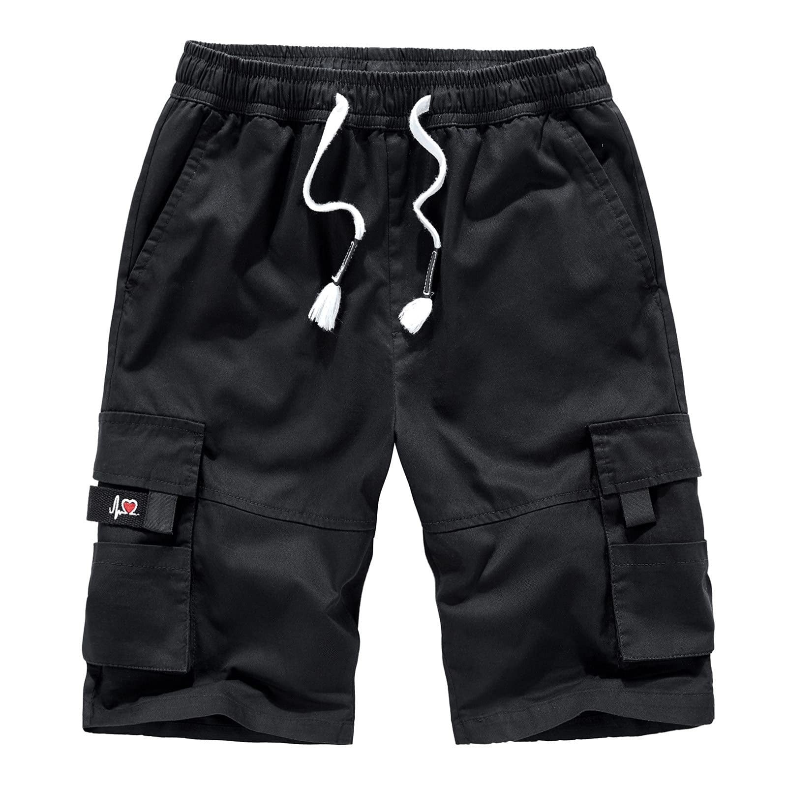Joau Men's Outdoor Athletic Workout Shorts Quick Dry Summer Cargo Shorts Lightweight Sports Shorts with 6 Pockets and Drawstring Breathable Gym Running Shorts, up to Size 6XL