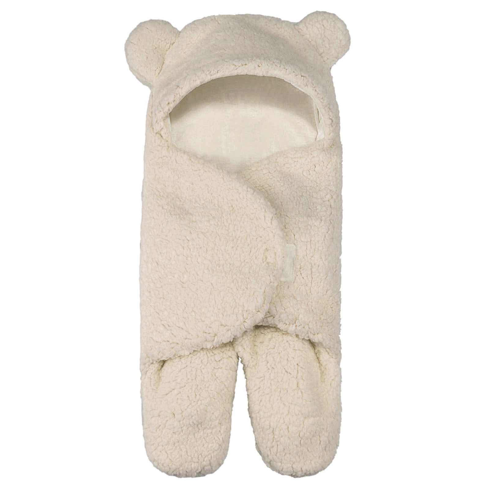 Babyhug Fur Woven Full Length Hooded Winter Wear Footed Romper with Teddy Patch - Navy Blue main image 1