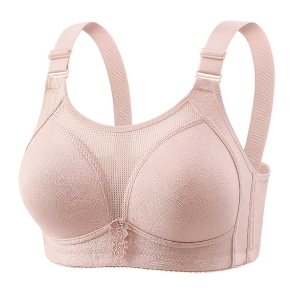 Joau Plus Size Bras for Women No Underwire Full Figure Minimizer Bras Large Busts Comfort Wireless Bra Breathable Wirefree Push Up Bralettes Full Coverage Everyday Bras