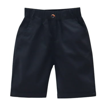 Joau Toddler Baby Boys School Uniform Shorts Elastic Waist Pull-On Stretch Athletic Jogger Shorts Youth Boys Golf Shorts Cargo Shorts with Pockets for Kids 18M-14Y