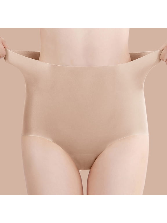 Tummy Control Underwear for Women, High Waisted Seamless Shaping Body Shaper Panties Breathable Full Coverage Underpants Soft Strech Compression Briefs