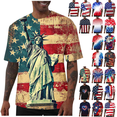 thumbnail image 1 of Purcolt 4th of July Shirts for Men Short Sleeve Crew Neck Patriotic Graphic T-Shirts Independence Day Tee Tops, 1 of 7