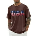 thumbnail image 1 of Joau USA 4th of July Shirts for Men American Flag Short Sleeve Crew Neck Patriotic Graphic T-Shirts Independence Day Tee Tops, 1 of 3