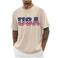 thumbnail image 1 of Joau USA 4th of July Shirts for Men American Flag Short Sleeve Crew Neck Patriotic Graphic T-Shirts Independence Day Tee Tops, 1 of 3