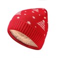 thumbnail image 1 of Joau Unisex Ugly Christmas Hat for Women Men, Fleece Lined Knit Soft Slouchy Warm Thermal Cuffed Winter Hats Funny Snowflake Print Xmas Holiday Skull Caps, 1 of 3