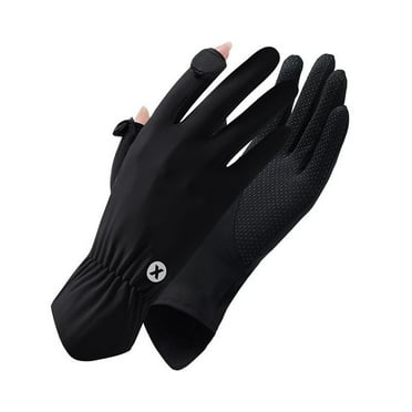 Joau Unisex Ultra Thin Ice Silk Full Finger Driving Gloves Summer Quick-Dry Non Slip Touchscreen UV Sun Protection Gloves Outdoor Cycling Fishing Hiking Gloves