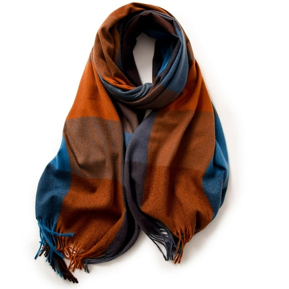 Joau Winter Scarf for Women Plaid Blanket Scarf Thick Soft Warm Large Scarves Chunky Oversized Scarfs Long Tassel Shawl Wraps for Women Gifts for Ladies