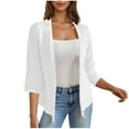 thumbnail image 1 of Joau Women's 3/4 Sleeve Cropped Cardigans Casual Lightweight Open Front Cardigan Sweaters Casual Soft Draped Shrugs Kimonos, 1 of 7