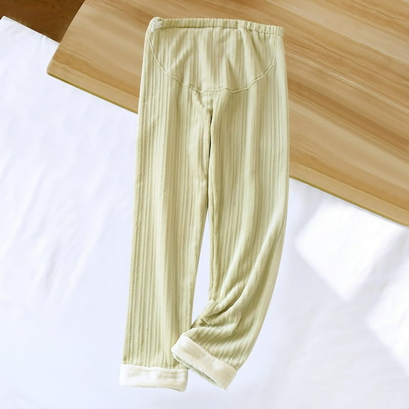 Joau Women's Maternity Pajama Pants Fall Winter Coral Fleece Pajama Bottoms Soft Plush Sleep Pants Comfy Warm Home Pants Lounge Pants Sleepwear