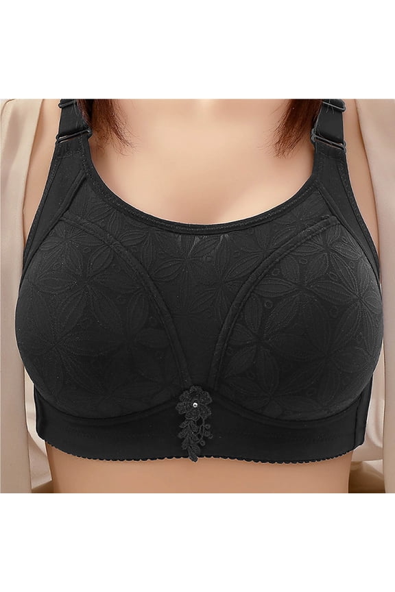 Women's Plus Size Bras No Underwire Full Figure Minimizer Bras Full Coverage Comfort Wireless Bras Large Busts Wirefree Push Up Bras Support and Lift Bralettes Everyday Bras