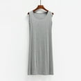 thumbnail image 1 of Joau Women's Tank Nightgown Cotton Comfy Sleeveless Sleepwear Wide Strap Crewneck Sleepshirts Loose Soft Pajama Sleep Dress S-XL, 1 of 4