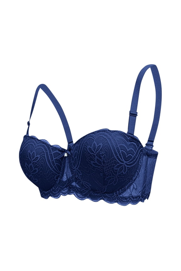 Women's Underwire Shaping Bra, Floral Lace Comfort Supportive Bras Full Coverage Lightly Lined T-Shirt Bra Lifting and Smoothing Bralettes Everyday Bra