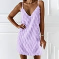 thumbnail image 1 of Joau Womens Spaghetti Straps Deep V-Neck Tassel Mini Dress Summer Fringe Cocktail Dress Club Party Prom Dress Bodycon Cami Dress Latin Dance Ballroom Dress, 1 of 8