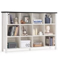 thumbnail image 1 of Joaxswe 12 Cube Storage Organizer, 3 Tier Farmhouse Book Shelves for Living Room, Horizontal Toy Storage Bookcase Cabinet for Bedroom, Office, White, 1 of 9