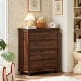 thumbnail image 1 of Joaxswe 4 Drawers Dresser for bedroom, Wood Chest of Drawers with Deep Storage, Tall Modern Bedroom Chest for Closet Hallway, Entryway, Brown, 1 of 6
