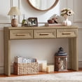 thumbnail image 1 of Joaxswe 47" Modern Wood Long Sofa Table Behind Couch, Console Table with 3 Drawers for Entryway, Oak, 1 of 8