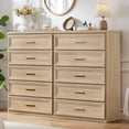 thumbnail image 1 of Joaxswe 5-Drawer Dresser for Bedroom Set 2, Natural Wood Chest of Drawers, Vertical Organizer, Accent Storage Cabinet for Closet, Living Room,Hallway, 1 of 12
