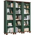 Joaxswe 5 Shelf Bookcase Set of 3, 70 inch Tall Floor Standing Open ...