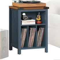 Joaxswe Large Record Player Stand with Vinyl Storage, Record Player Table, Turntable Stand with Wood Legs for Muscic Room