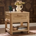 thumbnail image 1 of Joaxswe Nightstand with Drawer, Natural Nightstands with Open Storage Shelf, Modern Adult Bedside Table End Side Table with Solid Legs for Bedroom, 1 of 10