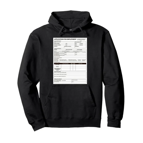 Job Application Simple Scary Pullover 1 Side Hoodie S-5Xl