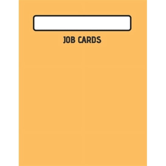 Job Cards: Service, Mechanic, Technician Job Card Book