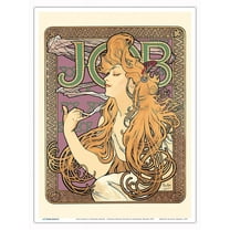 Job Cigarette Rolling Papers - Vintage France Advertising Poster by Alphonse Mucha c.1900 - Master Art Print (Unframed) 9in x 12in
