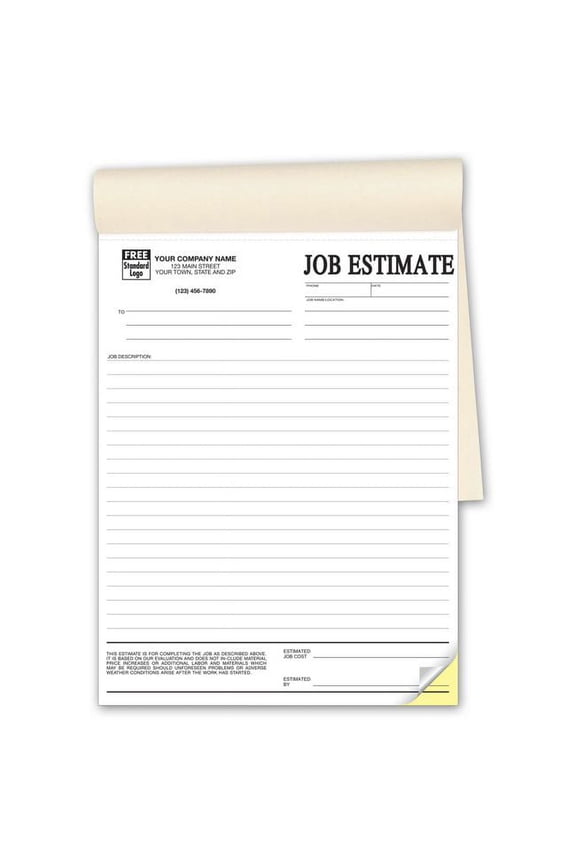 Job Estimates - Booked, 8-1/2 x 11"