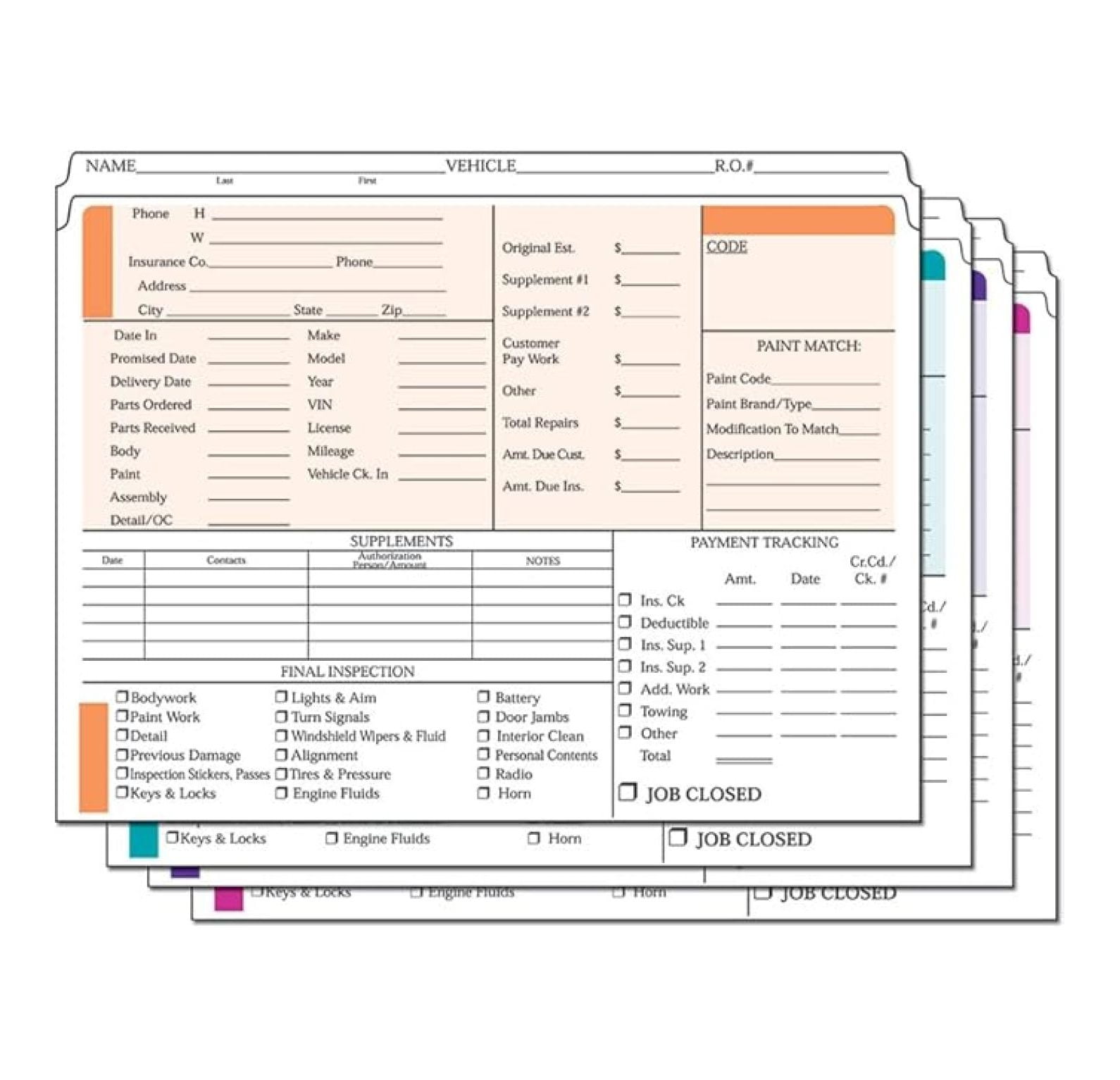 Job Folder Heavyweight 150 lb Color Coded (50) (Red) - Walmart.com