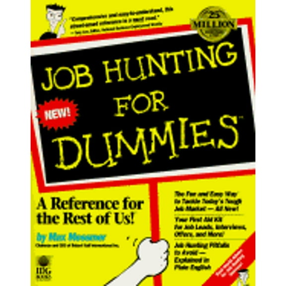 Pre-Owned Job Hunting for Dummies (Paperback) by Max Messmer