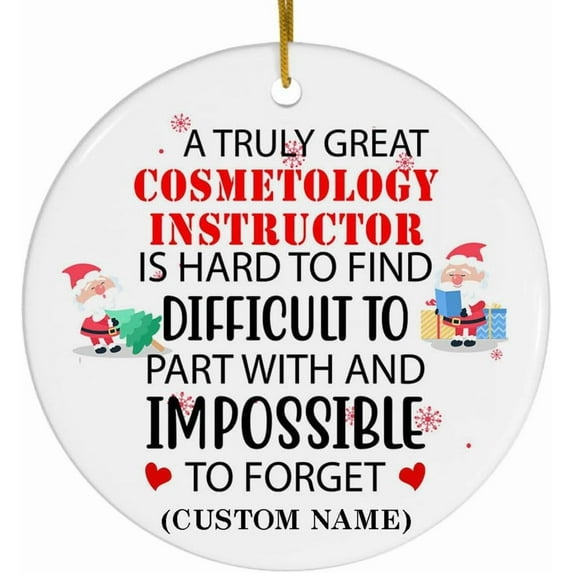 A Job Made Us Coworkers Funny Ornament - Keepsake for Work Bestie for Women Exchange - Cosmetology Instructor Ornament dmzkBk (Cosmetology Instructor)