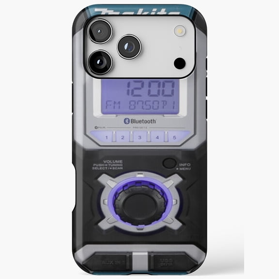 Job Site Radio FM Bluetooth Art iPhone Case 17 16 15 14 13 12 11 Pro Max