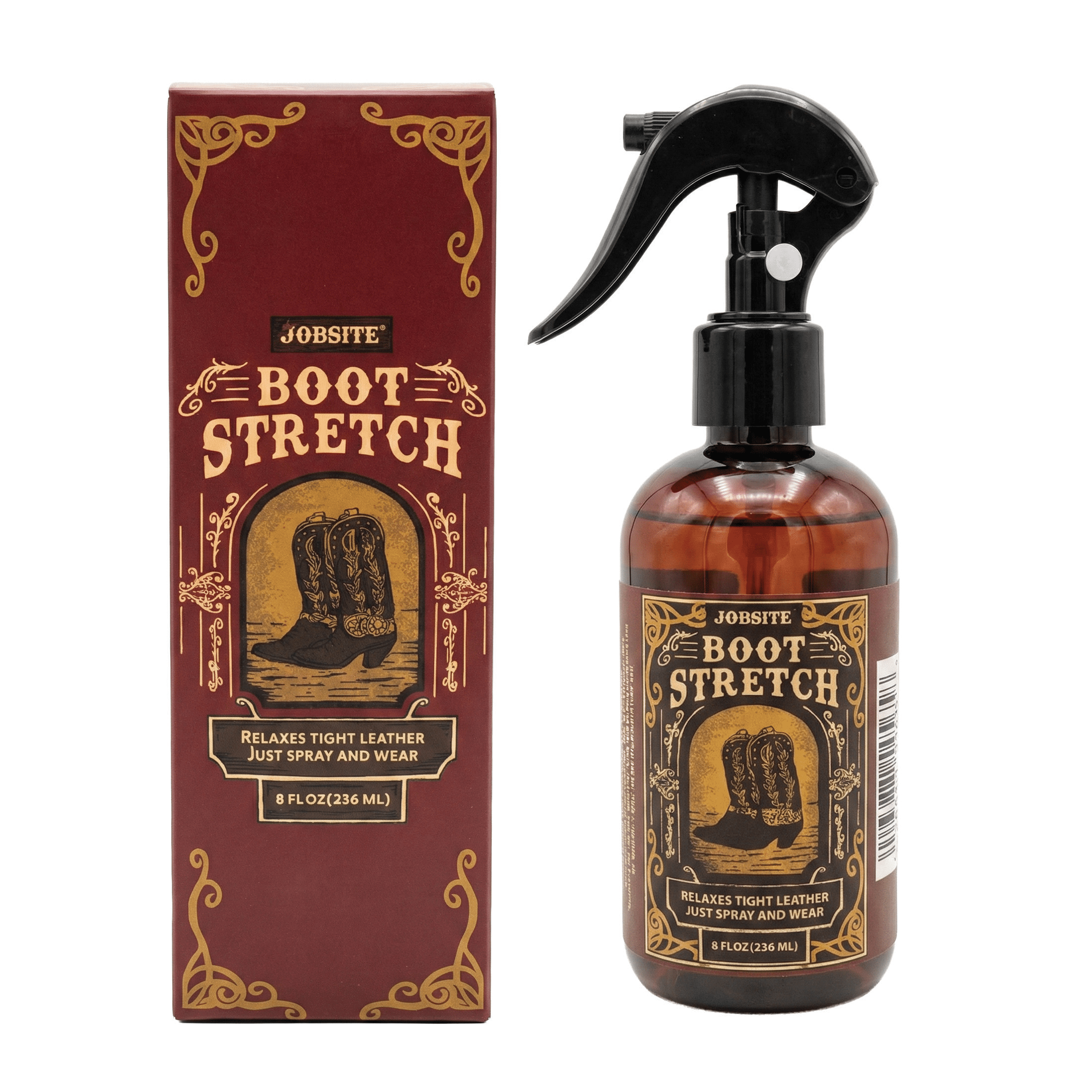 JobSite Boot Stretcher Spray - Shoe Stretch Spray & Leather Softener ...