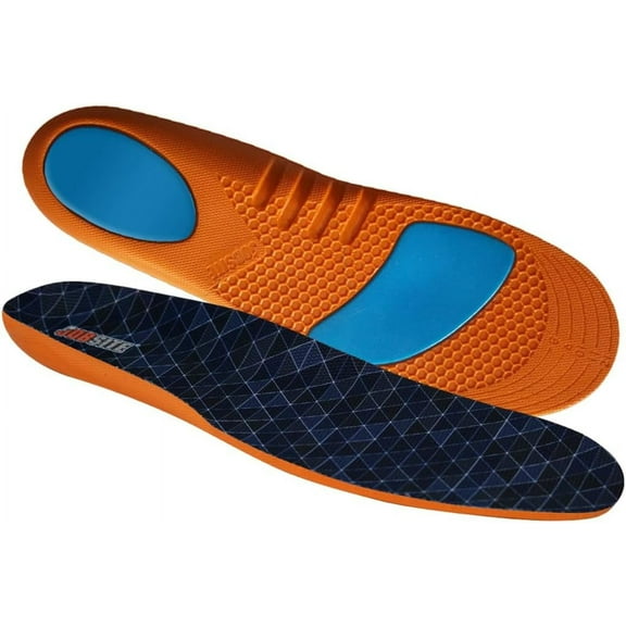 JobSite Gel Sport Insoles - Gel Heel & Metatarsal Shock Pad - US Men 8-13 (Trim to Fit)