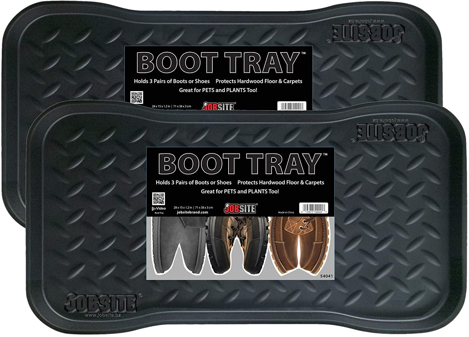 A1HC Hello Triangle Heavy Duty Flexible 21.6X21.6 Boot Mat 100% Rubber  Boot Mat, Multi-Purpose for Shoes, Garden, Entryway, Garage Doormat