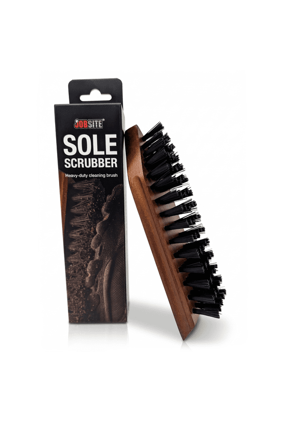 Sole Scrubber - Heavy Duty Boot Cleaner Brush with Stiff Bristles & Pointed Tip - Scrubber for Cleaning Muddy Cleats & Shoes